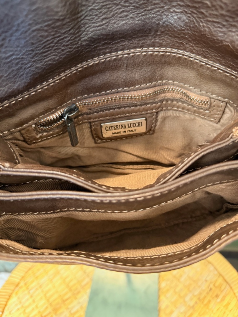 Vintage Caterina Lucchi Leather Crossbody Bag - Picture 2 of 4